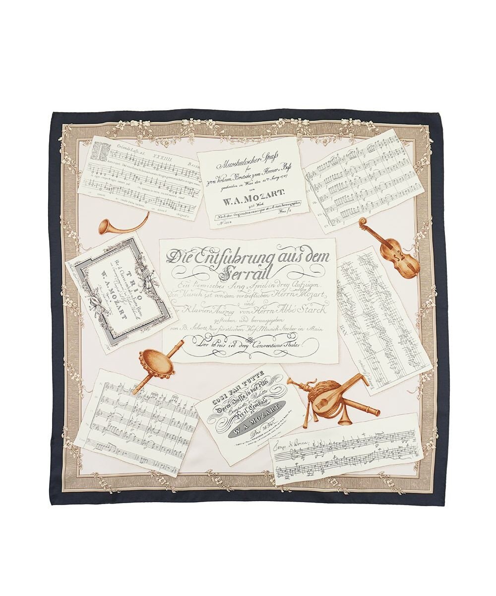 Marca 【伝統横濱スカーフ】モーツァルト  小判 シルクツイル スカーフ 