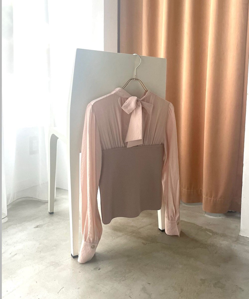 Feroux 【洗える】ビスチェドッキングニット プルオーバー 