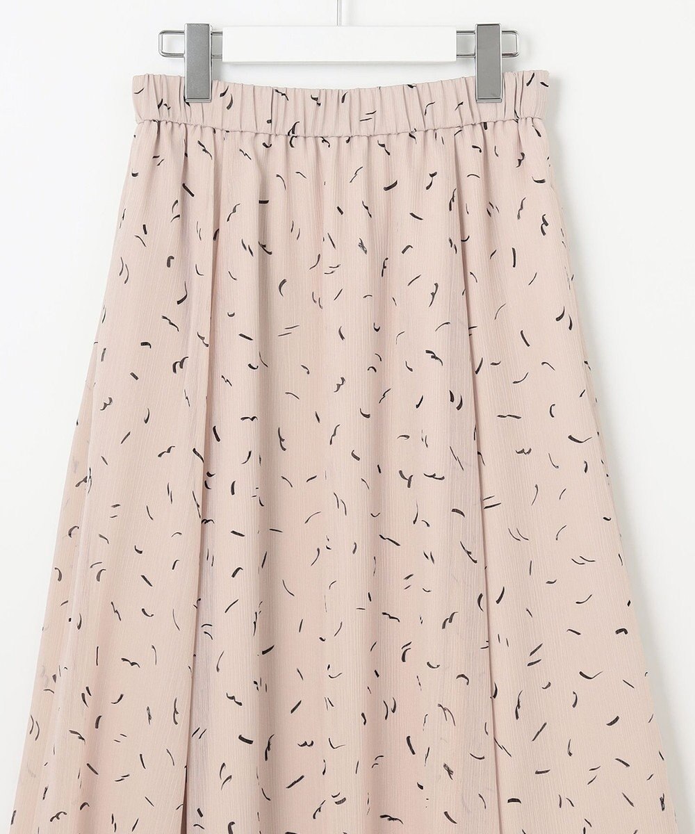 自由区 【XSサイズ～/洗える】ドローイングタッチプリント ギャザースカート 