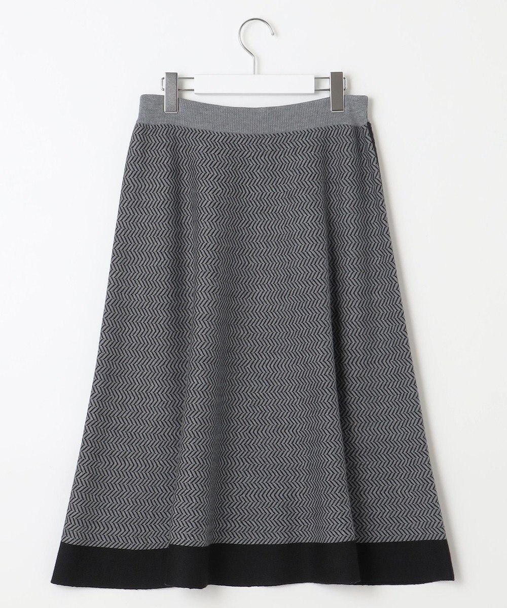 自由区 【WEB限定・マルチウェイ・洗える】ヘリンボーン柄リバーシブルニット セットアップ 