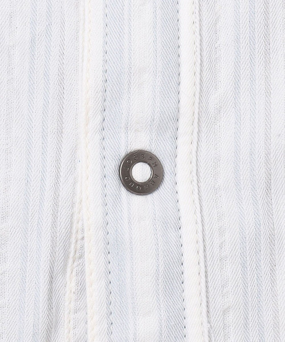 JOSEPH ABBOUD 【1枚で2通りの着こなし】オーガニックコットンリバーシブル 七分袖シャツ 