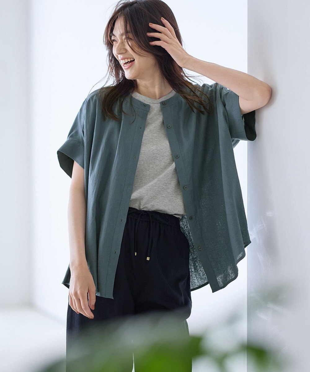 ANY フレンチリネンシャツブラウス 
