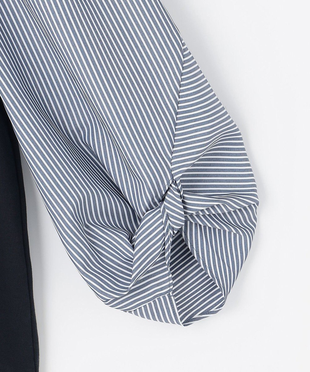 ANY SIS 【洗える】異素材コンビネジリパフ袖 プルオーバー 