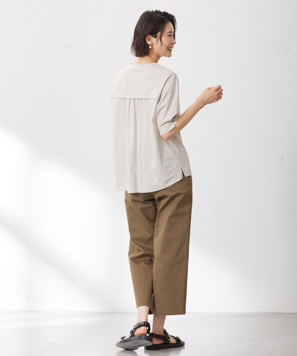 J.PRESS LADIES L プレーティングジャージー ブロッキング カットソー 