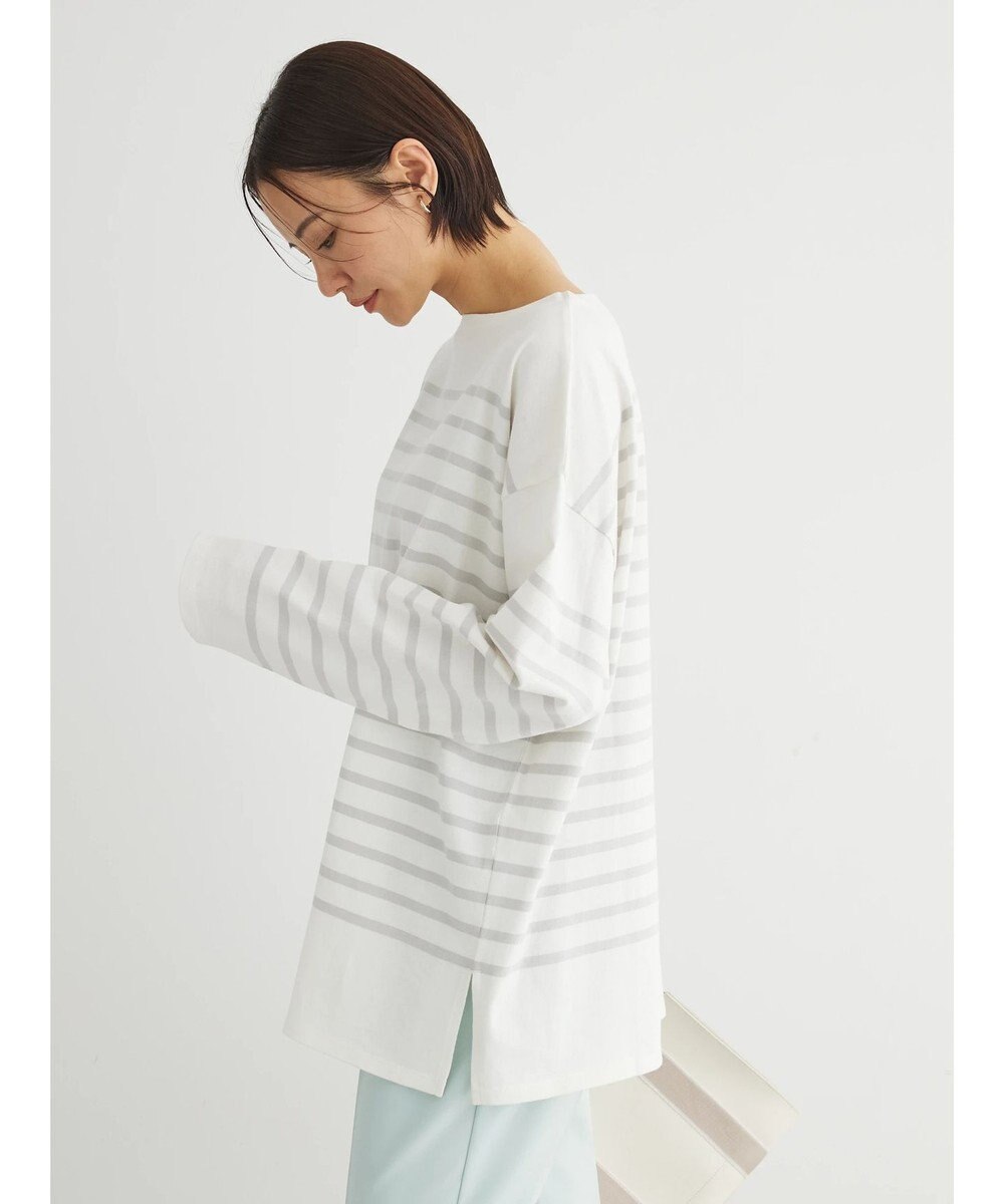 Green Parks パネルボーダーチュニック 