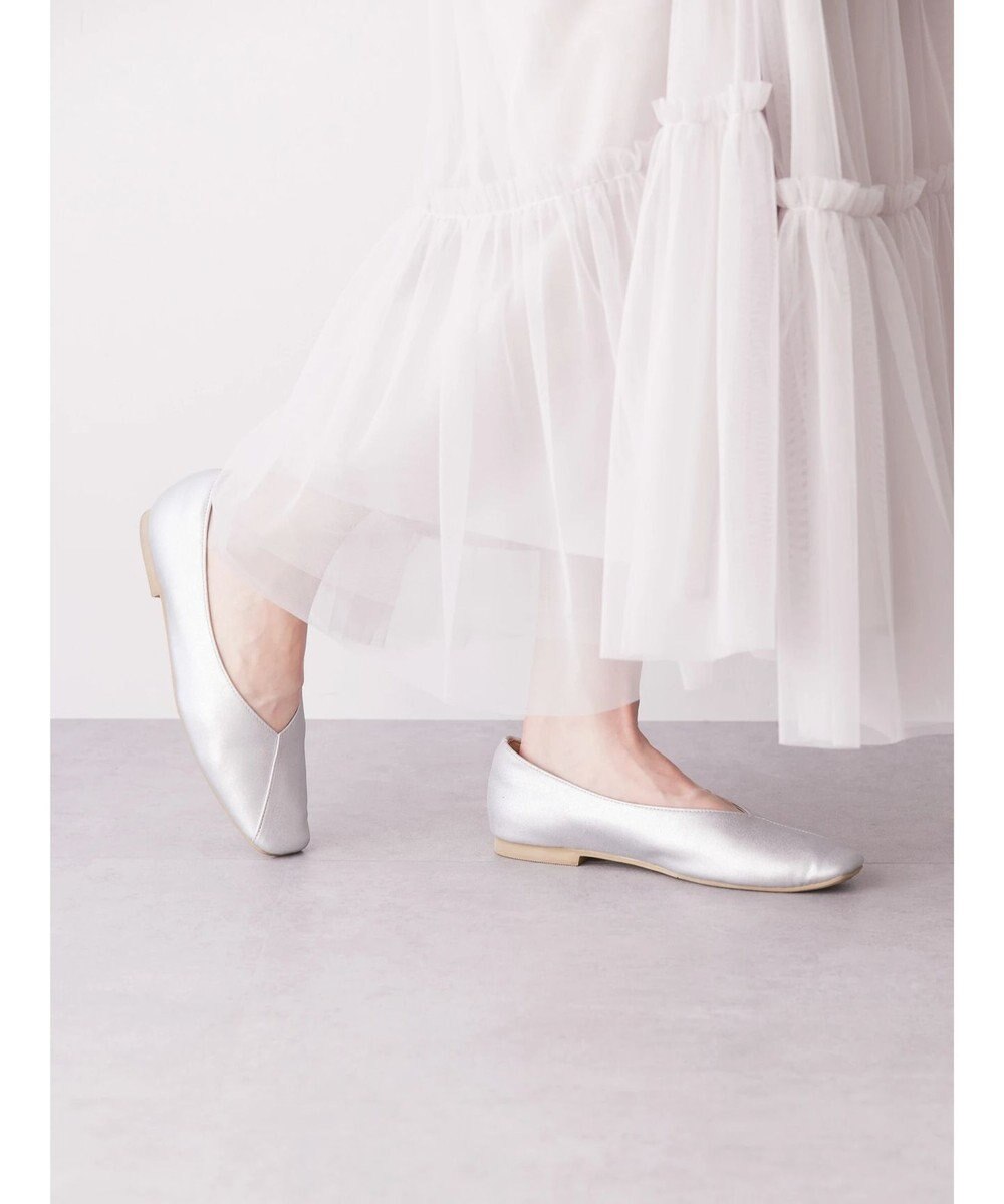 AMERICAN HOLIC 【整履き】切り替えスクエアフラットパンプス 