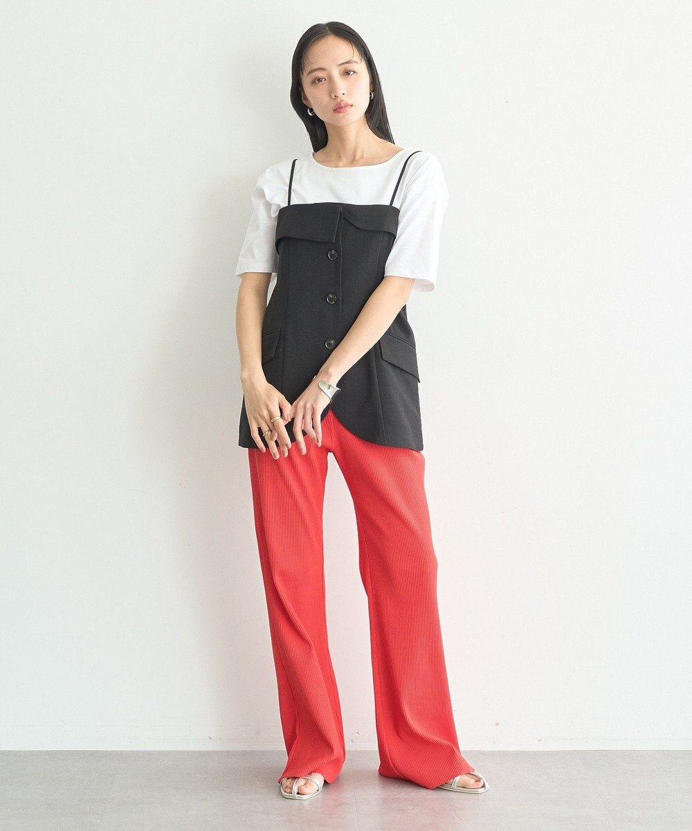 earth music&ecology 【セットアップ対応】フラップボタンビスチェ 