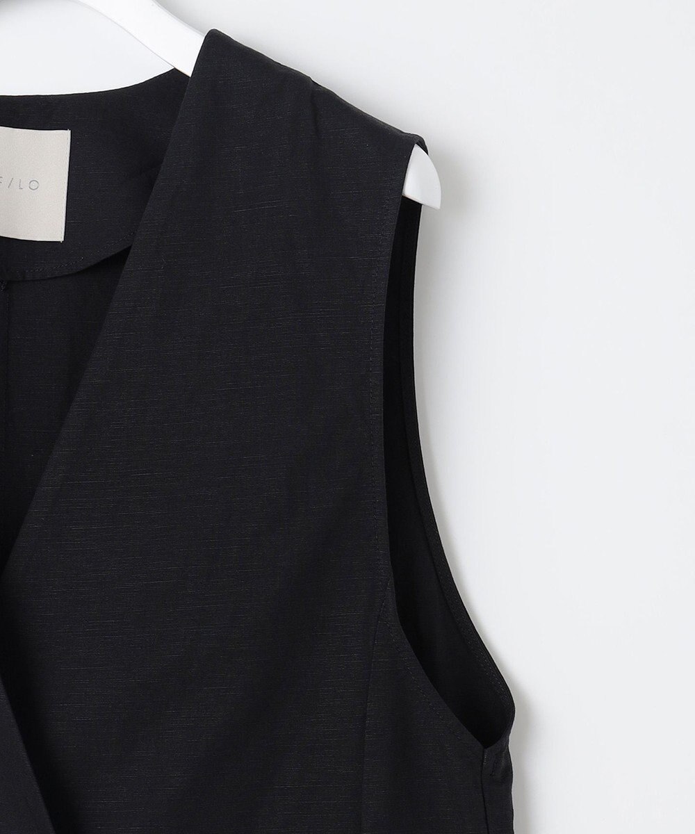 UNFILO 【軽量/UVケア】ライトリネン ジレ 