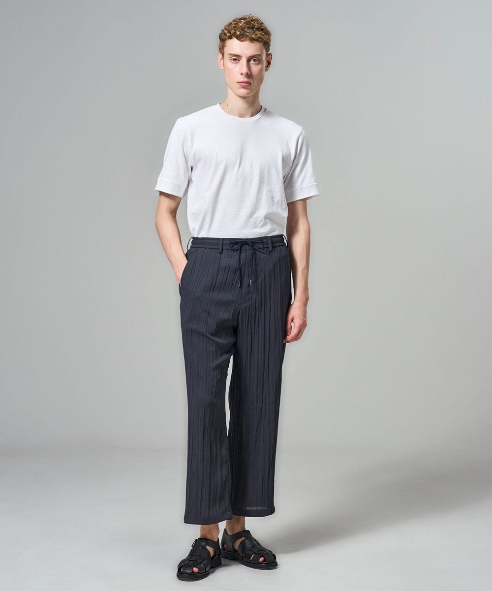 JOSEPH HOMME 【HIGH GRADE LINE】フォグプリーツストレッチ　ドロスト付ワイドストレートパンツ / HARRY CONVERTIBLE 