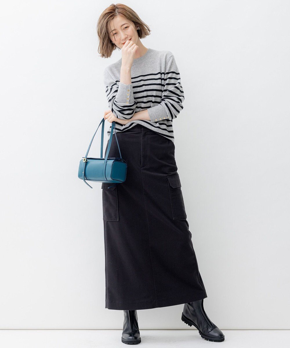 23区 S 【洗える】ピュアカシミヤ ボーダー ニット 