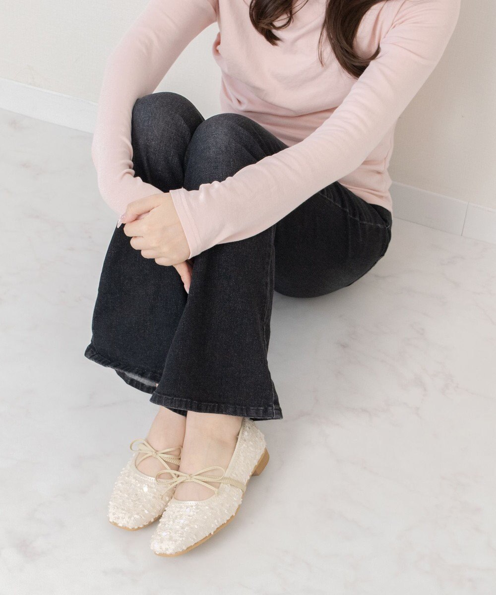 Bridget Birkin 【Bridget Birkin】ツイードスパンコールリボンパンプス 