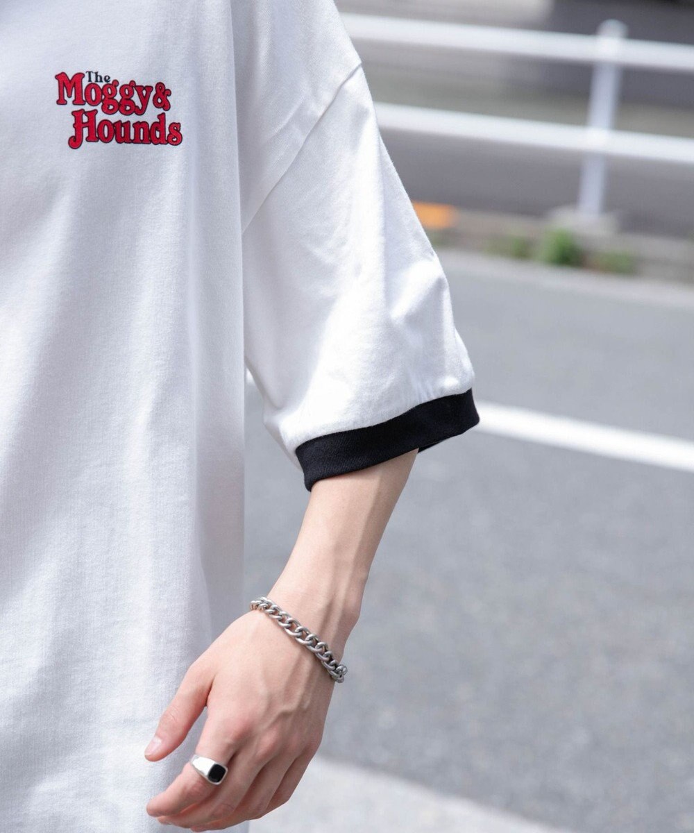 WEGO モチーフ刺繍リンガーT 