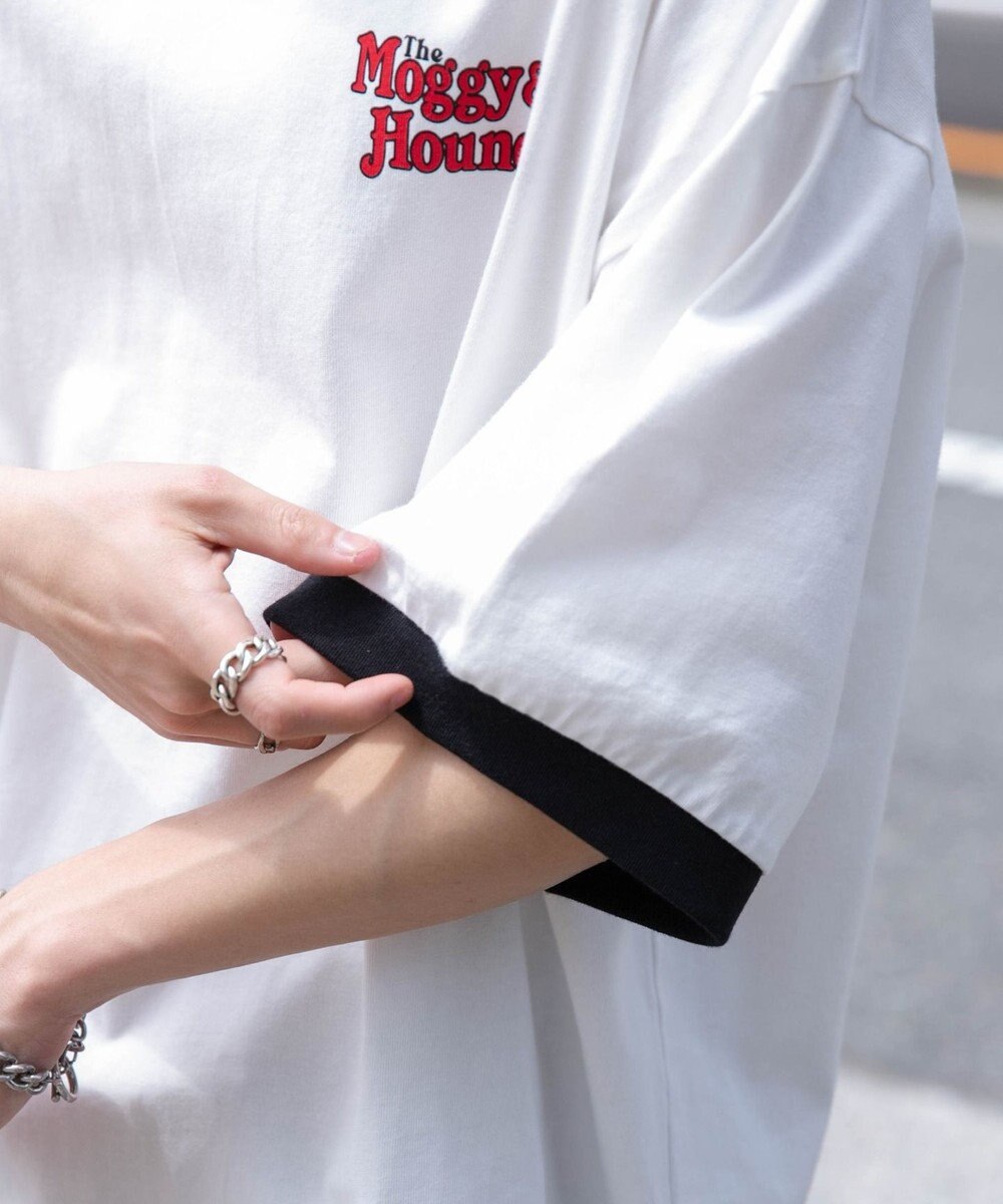 WEGO モチーフ刺繍リンガーT 