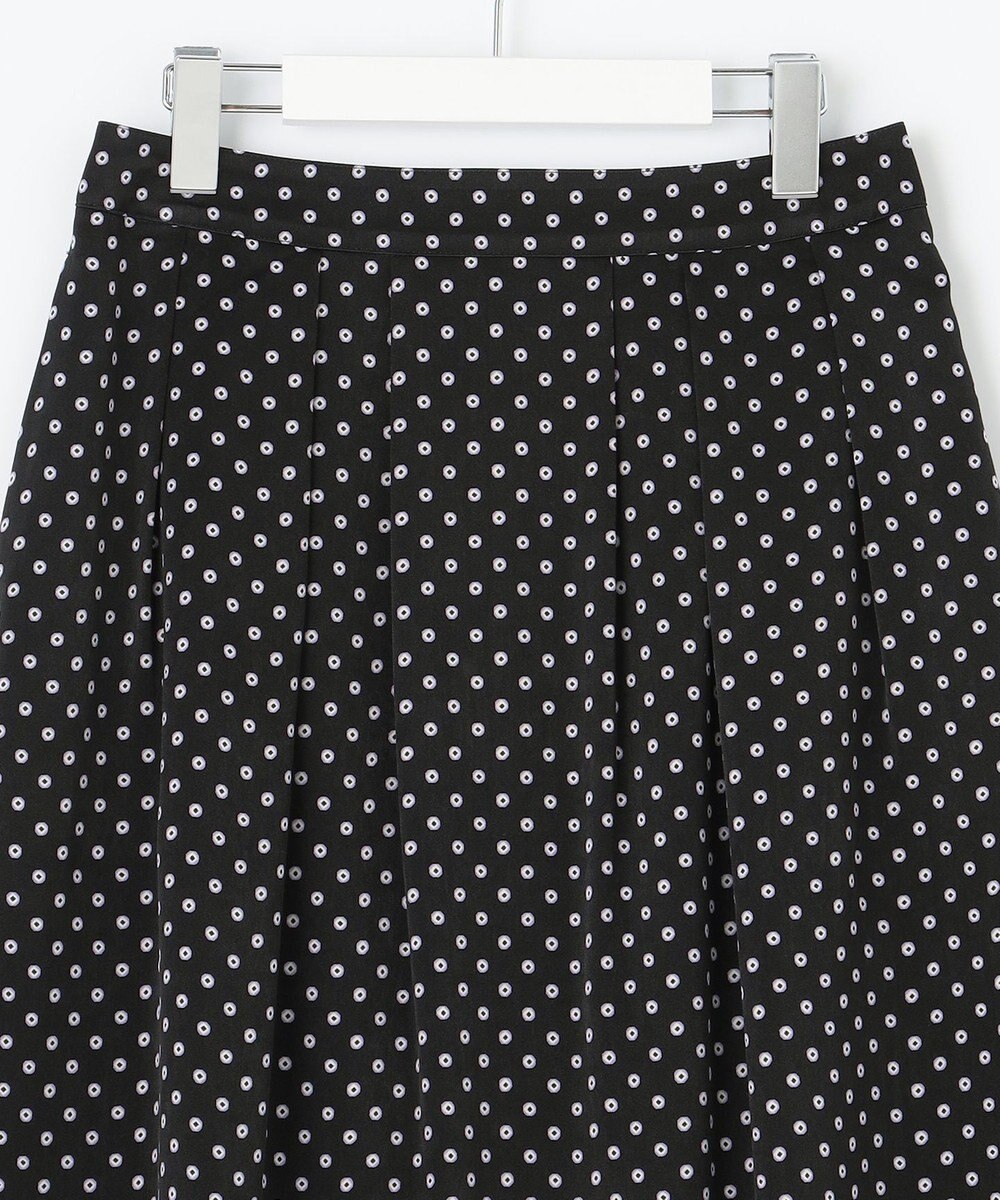 J.PRESS LADIES L 【洗える】ピーチサテン 幾何プリント スカート 