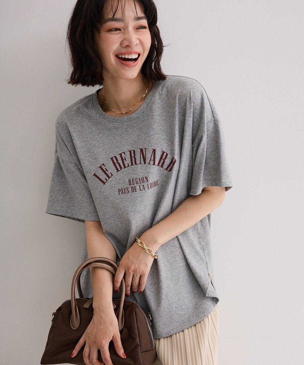 Green Parks 裾ラウンド機能ロゴTシャツ 