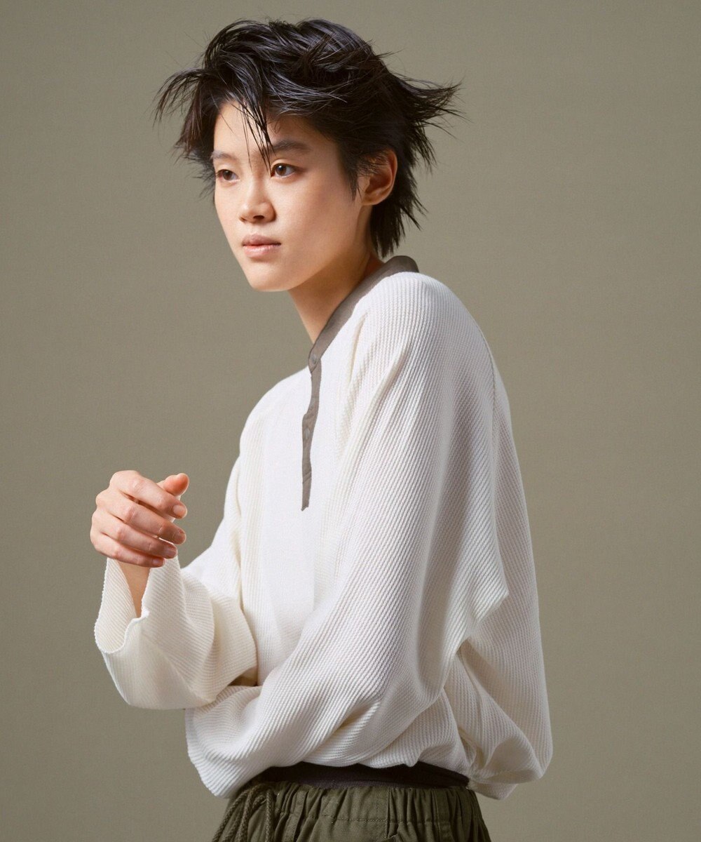 WEGO 【ユニセックス着用ITEM】ラグランヘンリーネックT 