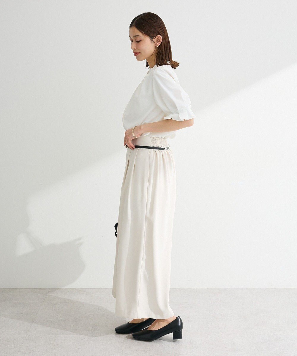 Green Parks タックショートスリーブブラウス 