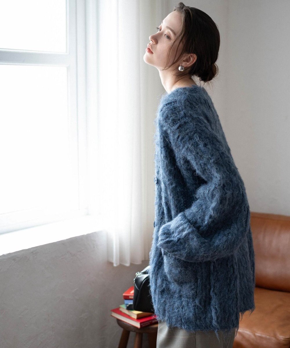 WEGO 【軽量】ブラッシュニットBIGカーディガン 