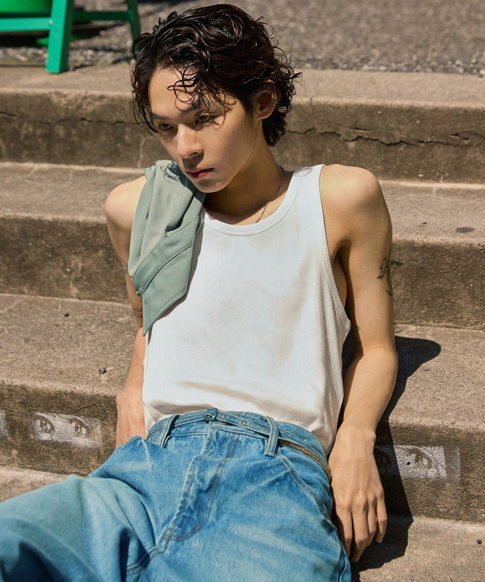 WEGO 【綿100%】リブタンクトップ 