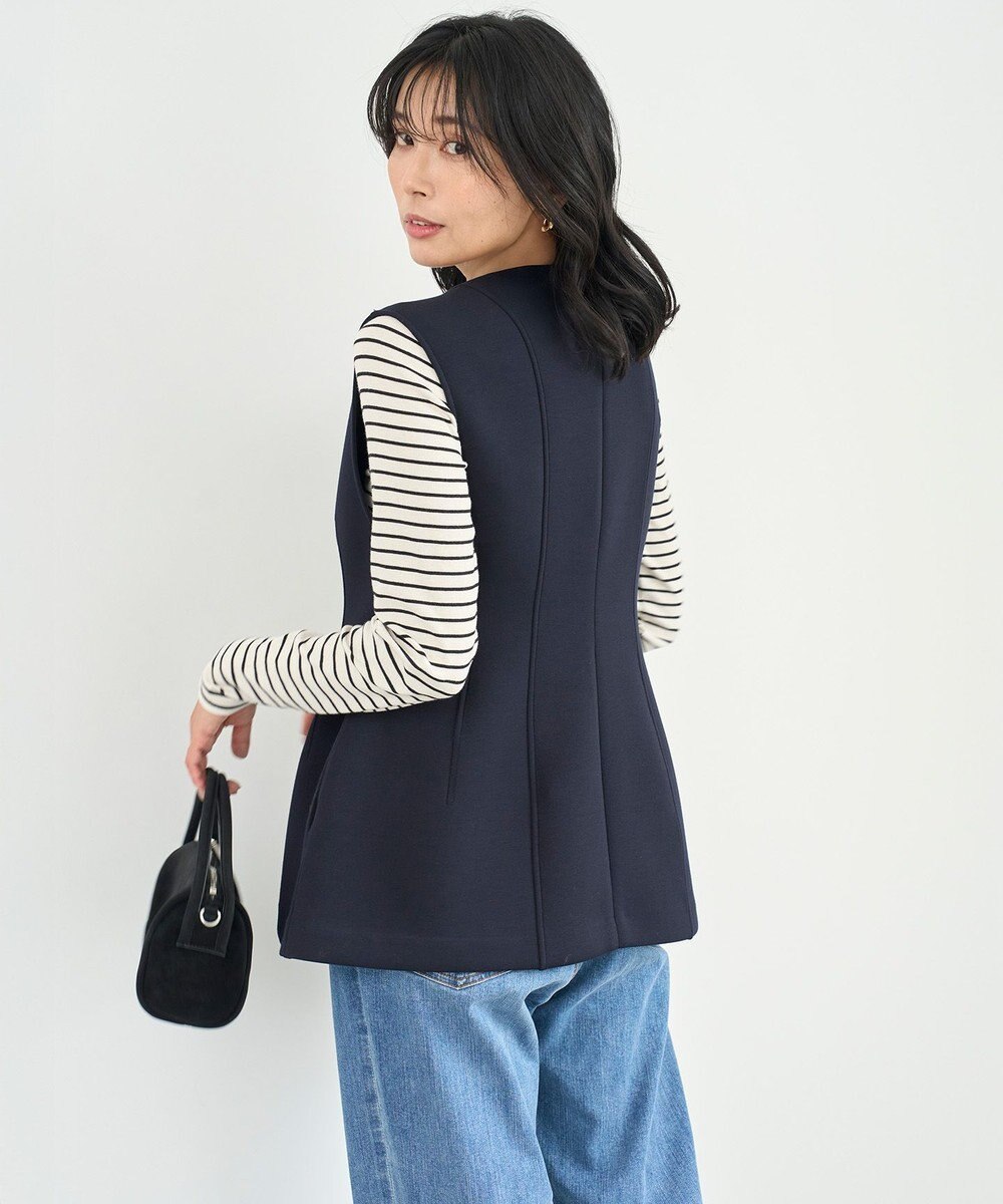 UNFILO L 【VERY×UNFILOコラボ】BEAUTY FORM JERSEY+ ペプラムジレ 