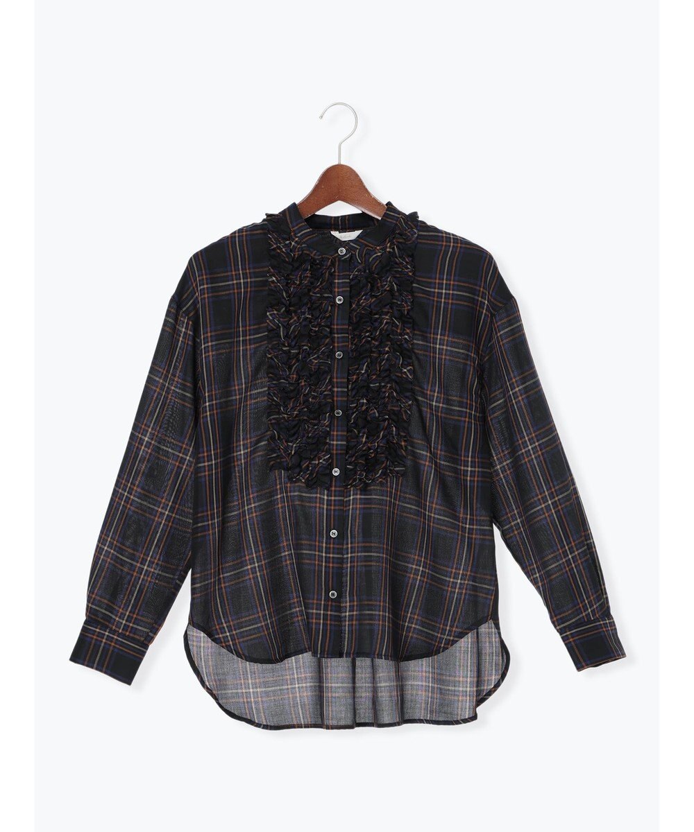Te chichi チェックフリルブラウス 