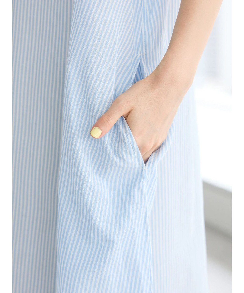 CRAFT STANDARD BOUTIQUE インド綿バンドカラーワンピース 