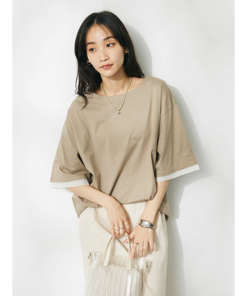 CRAFT STANDARD BOUTIQUE 【ＵＶカット】布帛切り替えプルオーバー 