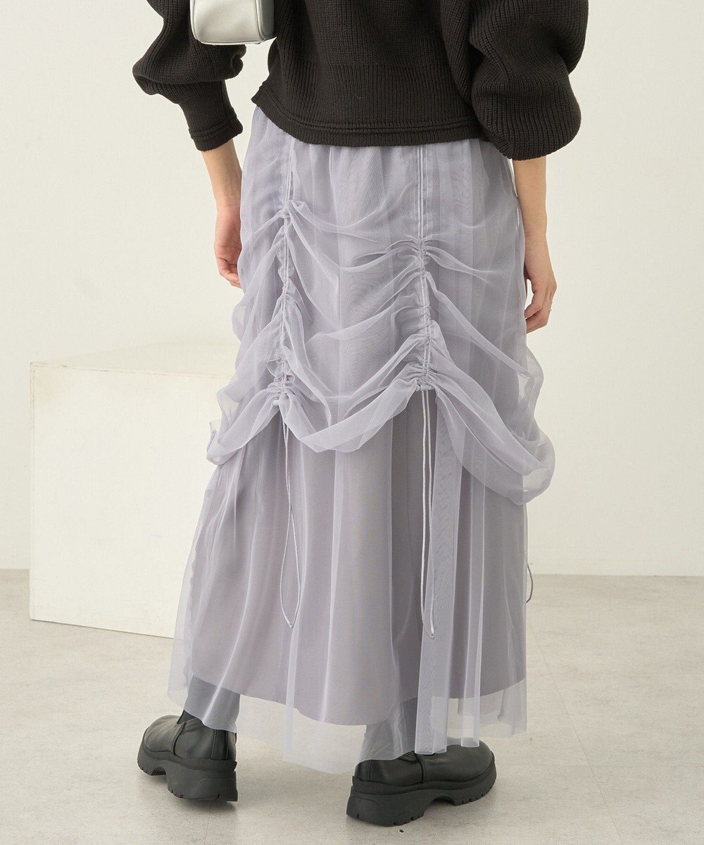 earth music&ecology ２ｗａｙドロストチュールスカート 