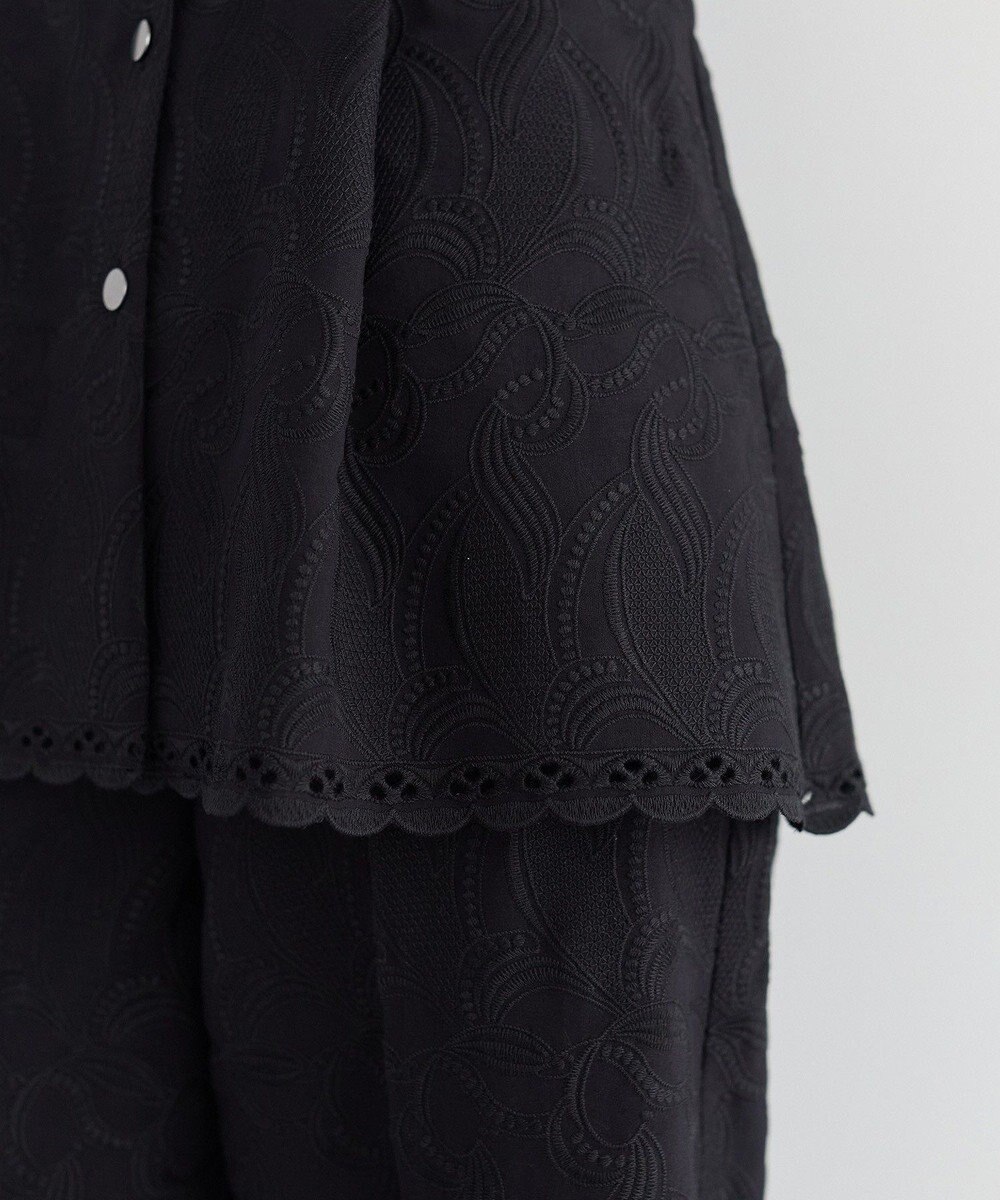 YECCA VECCA 刺繍ペプラムジレ 