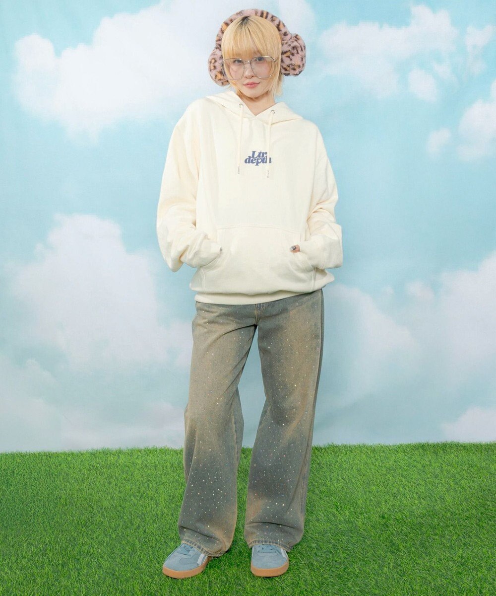 WEGO 【ユニセックス着用ITEM】ハートモチーフプルパーカー 