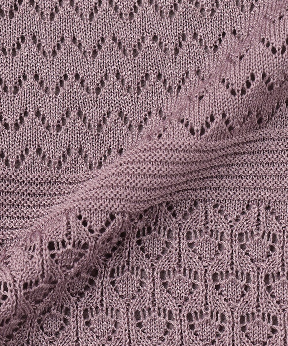 Feroux 【洗える】透かし編みニット ワンピース 