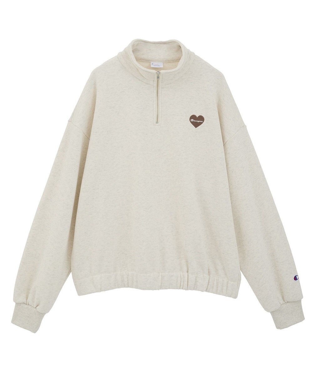 earth music&ecology Ｃｈａｍｐｉｏｎ×ｅｍａｅハーフジップハートスウェット 