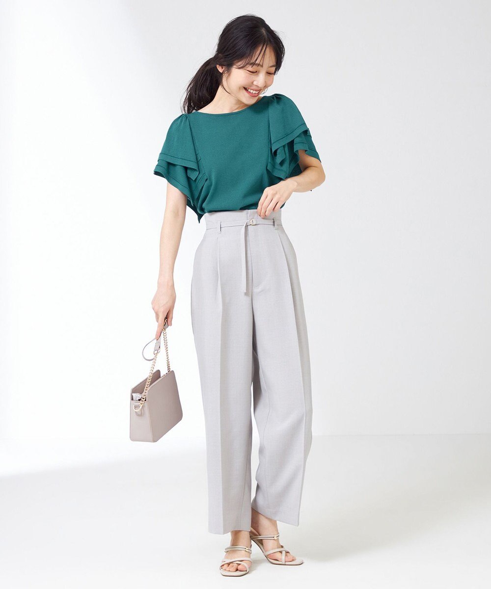 ANY SIS 【セットアップ可】ドライタッチクール ワイドパンツ 