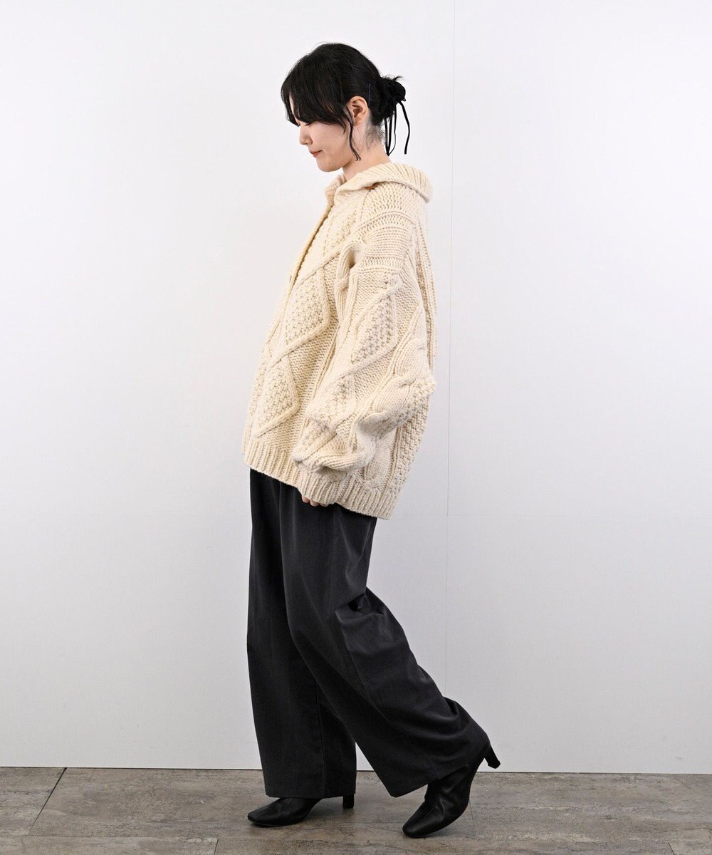 LENO ARAN PULLOVER【UNISEX】アラン柄ニットプルオーバー/カーディガン 