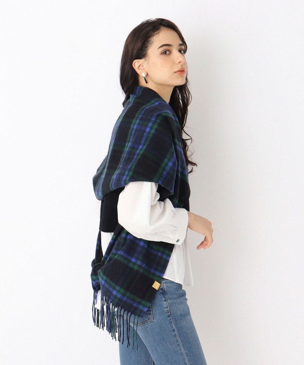 MOONBAT WEB限定【洗える】ミエル (miel) カシミヤ100％ チェックストール 