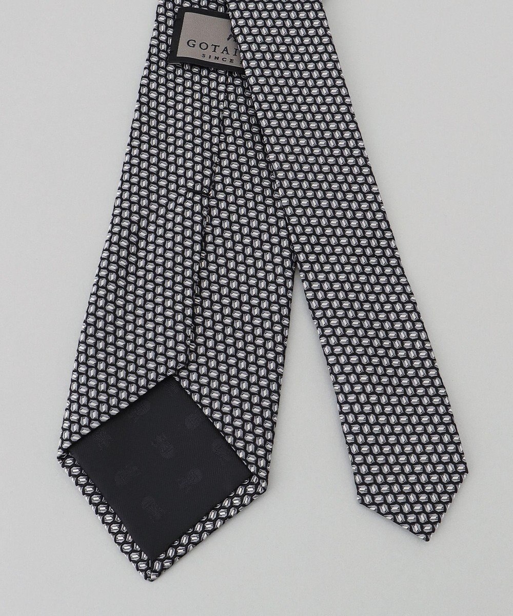 GOTAIRIKU 【日本製】西陣ネクタイ_ブラック×シルバー系 