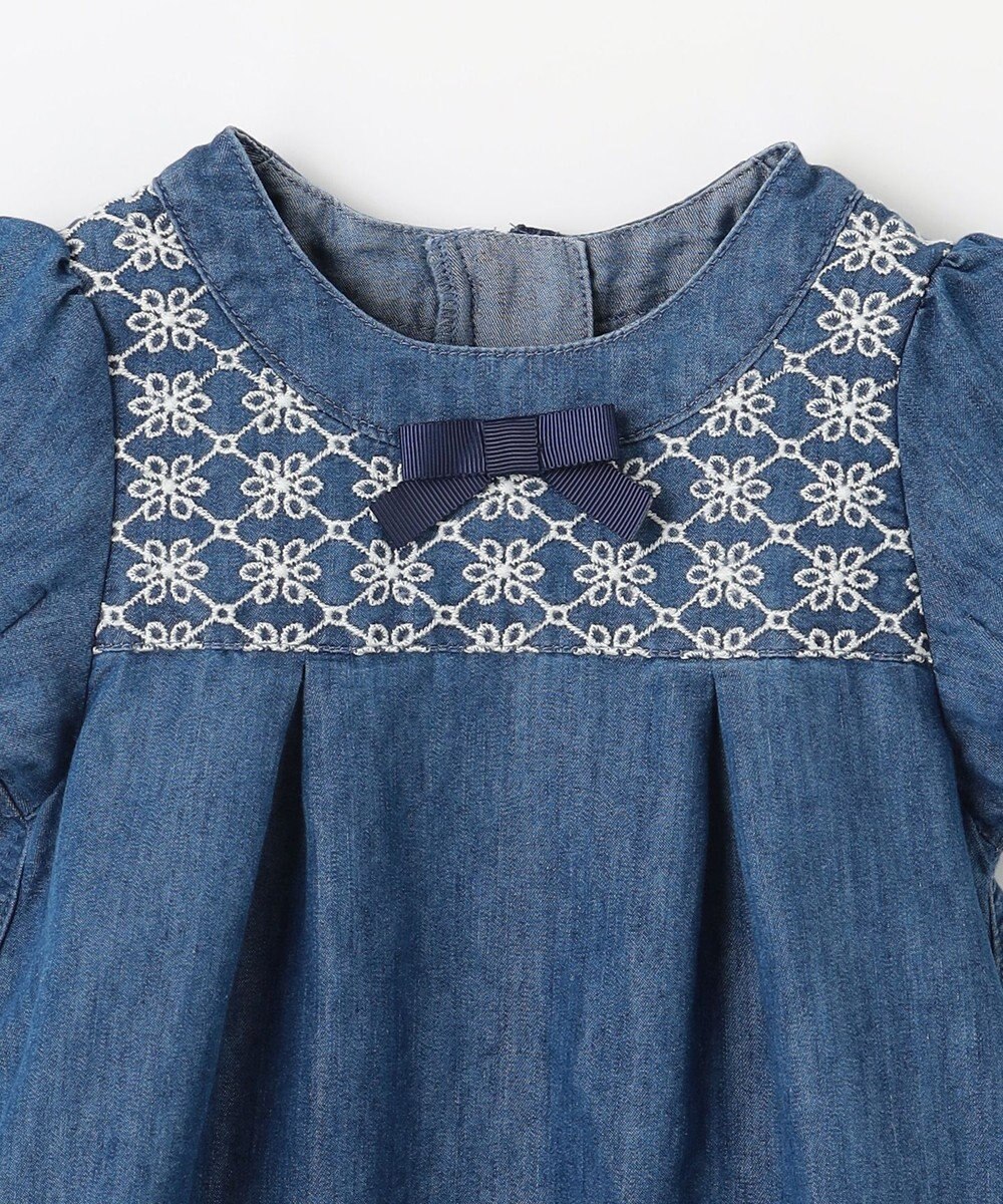 組曲 KIDS 【100㎝】レースコンビデニム ワンピース 