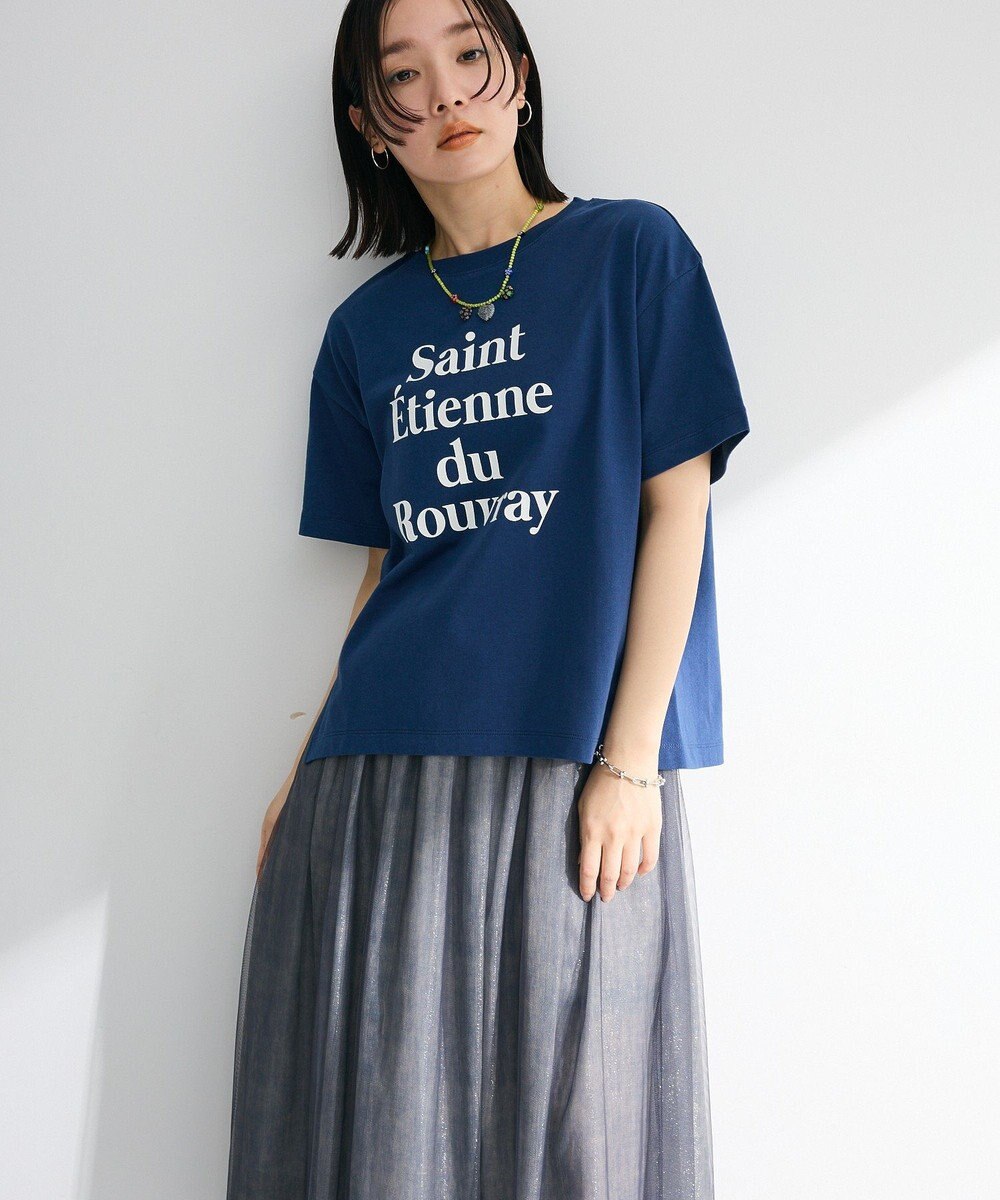 Green Parks 多段フェミニンロゴボックスＴシャツ 