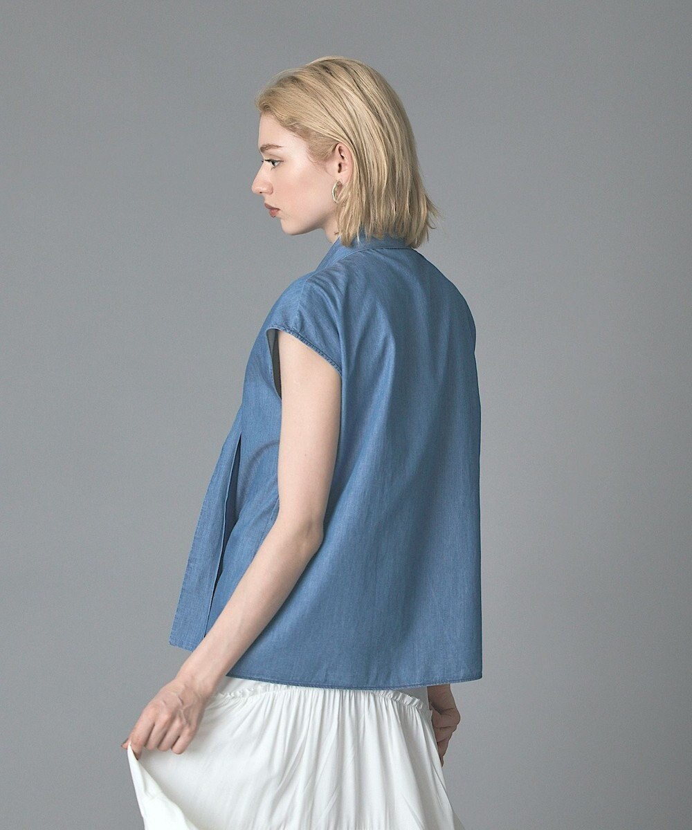 GRACE CONTINENTAL シアーデニムボウタイブラウス 