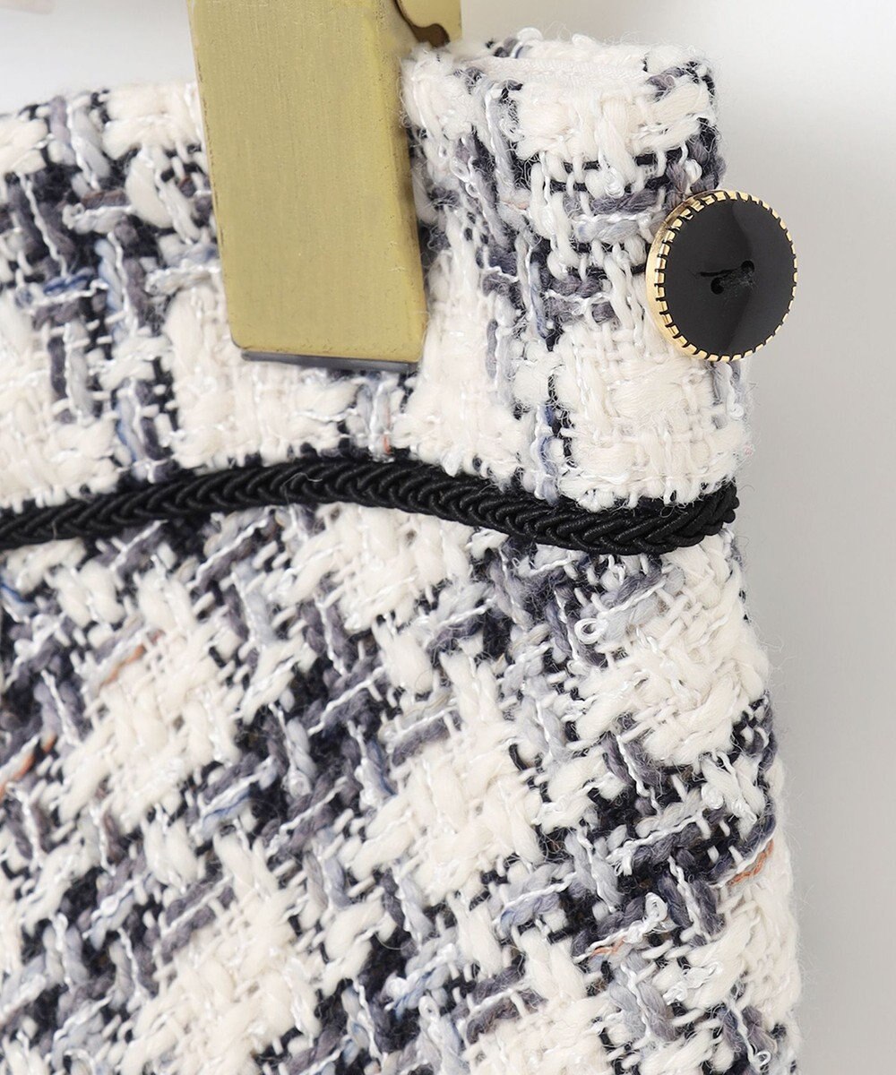 ANY SIS L パフィツイードミディ スカート 