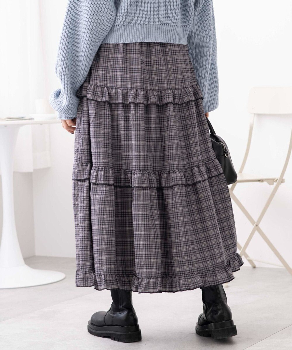 WEGO 【ウエストゴム】フリルティアードボリュームスカート 