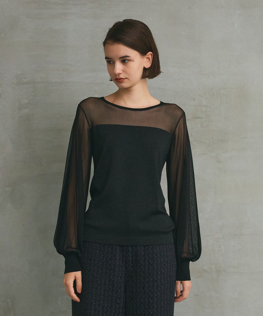 GRACE CONTINENTAL ラメコンビシアーニット 