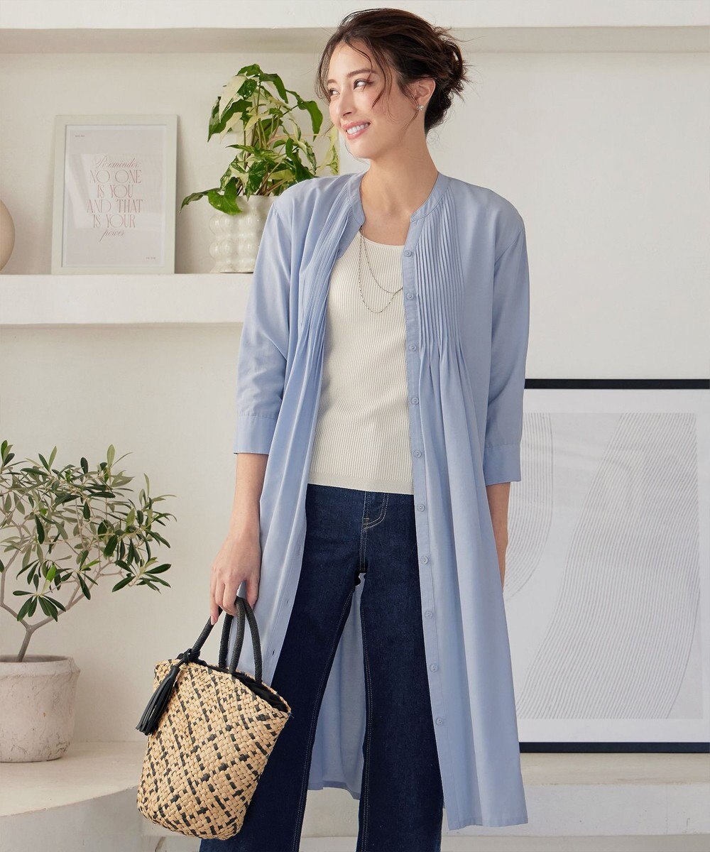 Tiaclasse L 【3way】ピンタックシャツワンピース 