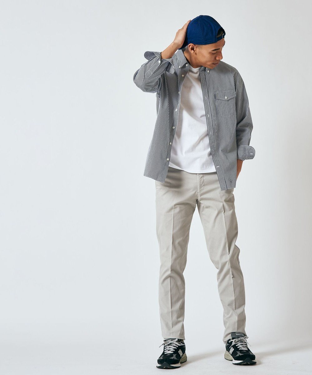 J.PRESS MEN オーガニックコットントリコチンストレッチ スローンパンツ 