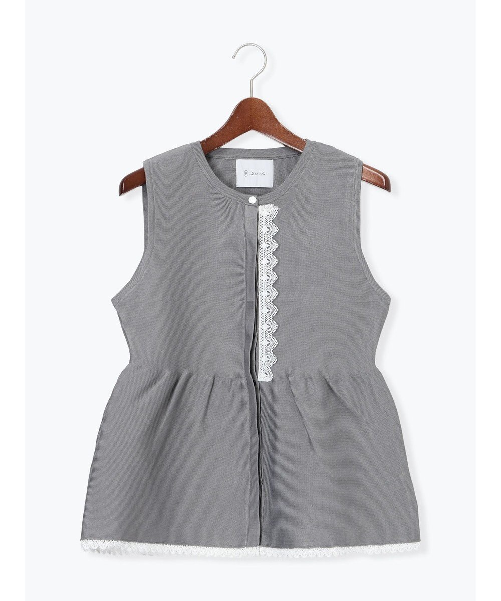 Te chichi レースペプラムベスト 