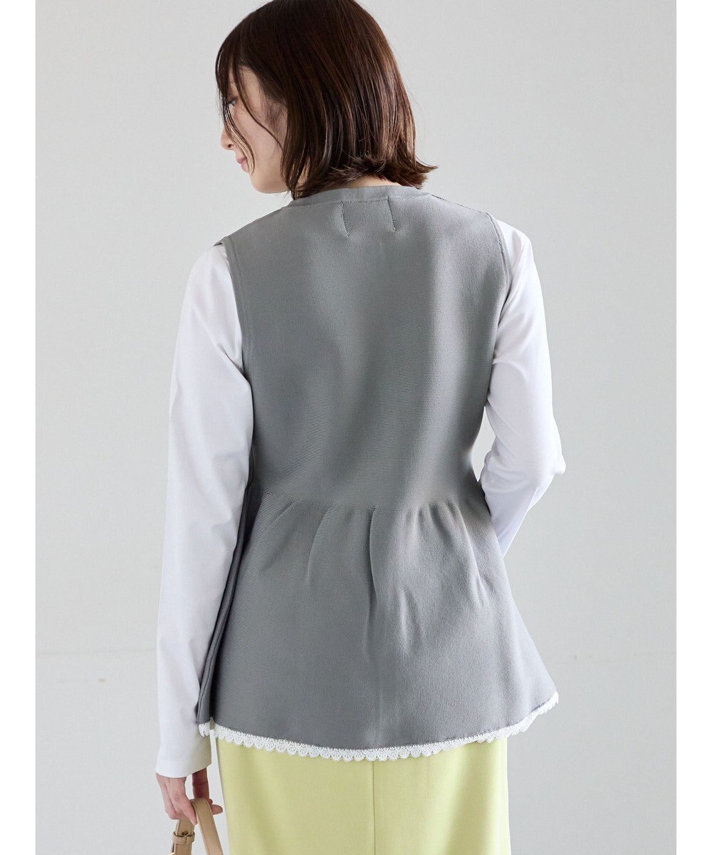 Te chichi レースペプラムベスト 