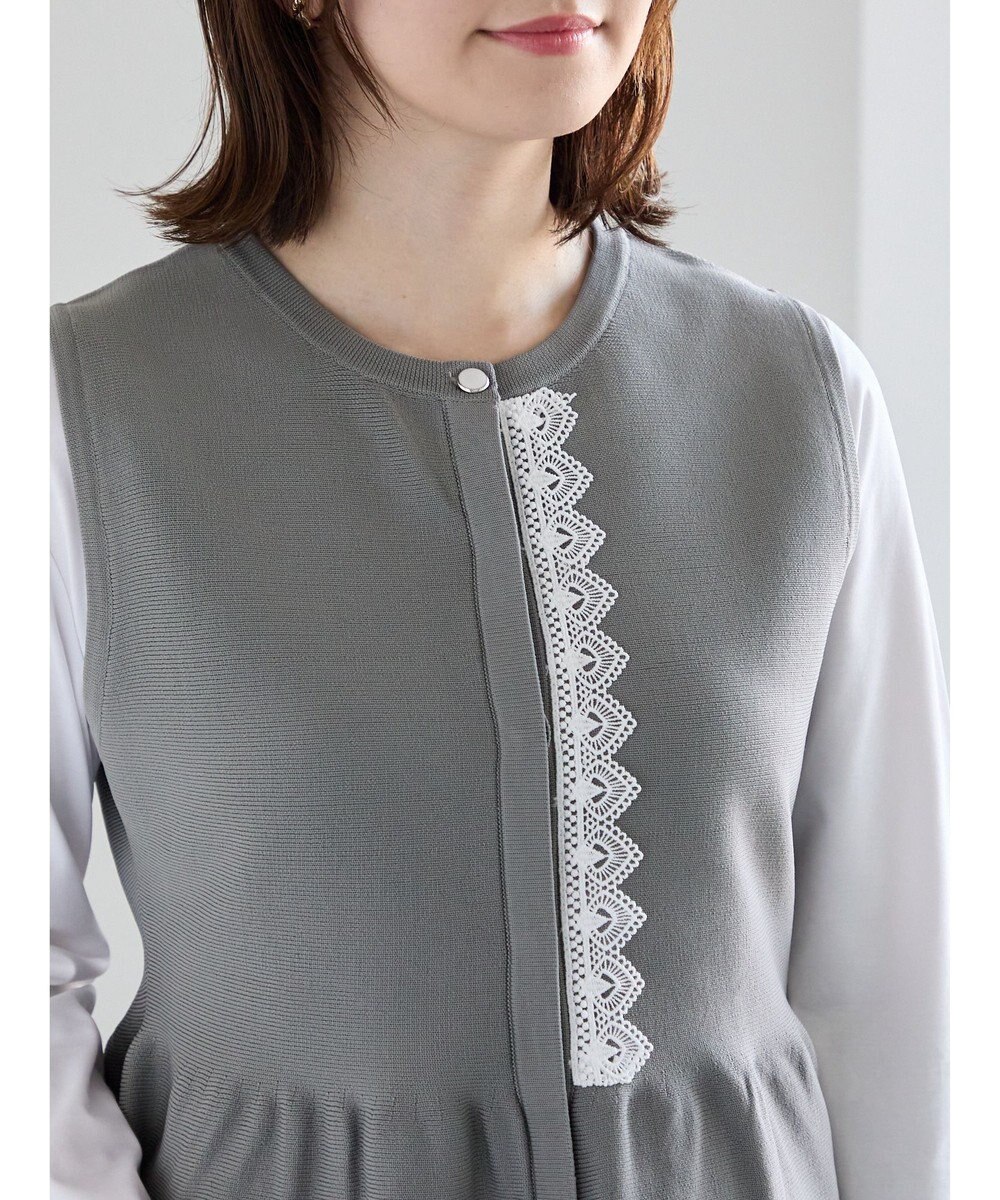 Te chichi レースペプラムベスト 