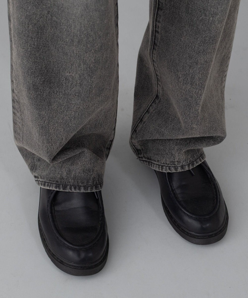 WEGO 【ユニセックス着用ITEM/ウエスト調整可】ストレートデニムパンツ 