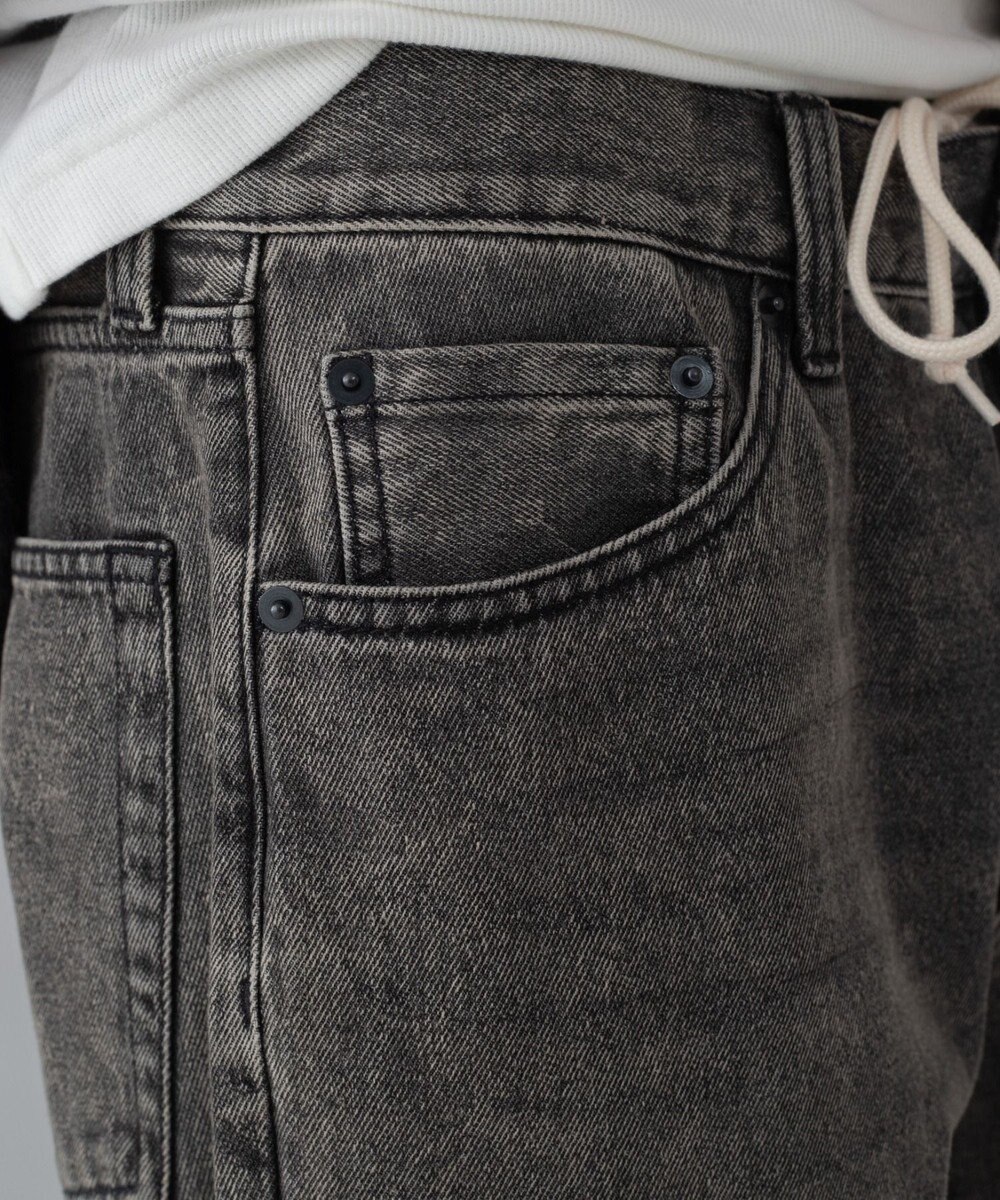 WEGO 【ユニセックス着用ITEM/ウエスト調整可】ストレートデニムパンツ 