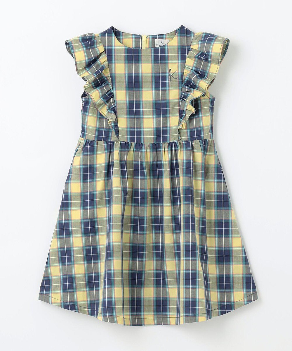 組曲 KIDS 【110-140㎝】チェックフリル ワンピース 